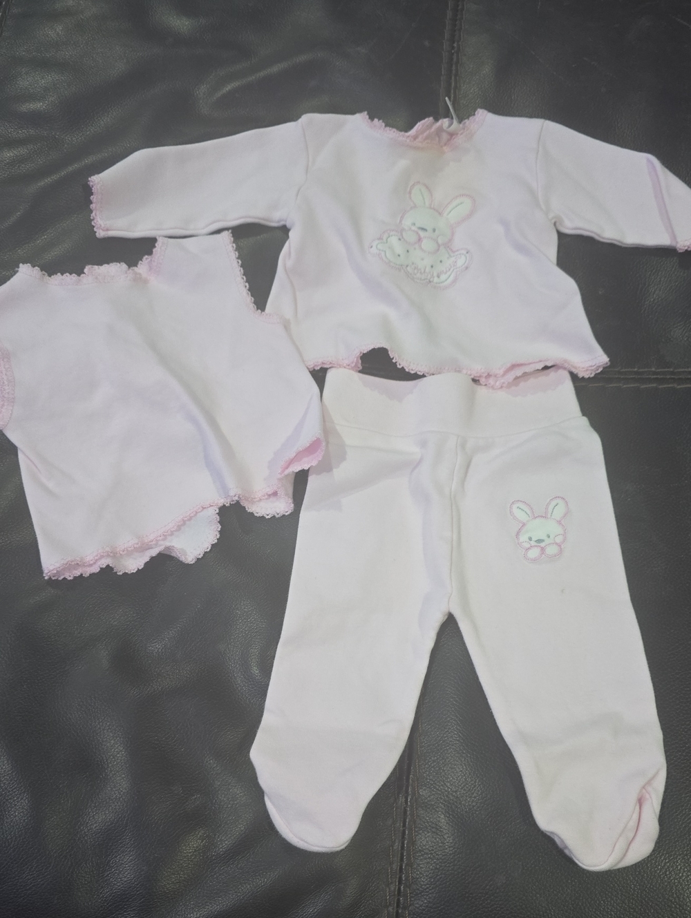 Pink Baby Bunny 3-Piece Pajama Set